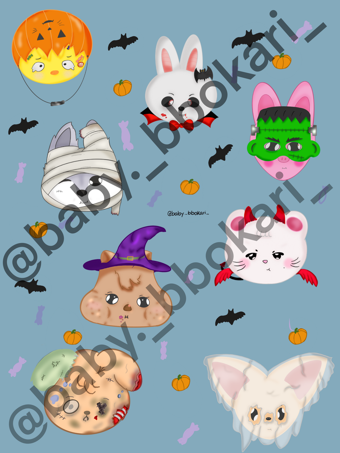 *PreOrder* Skzoo Halloween Sticker Sheet